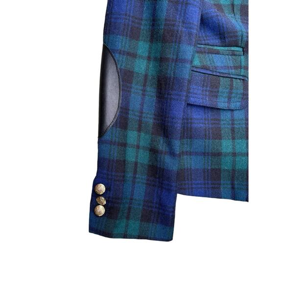 J Crew Womens Tartan Plaid Single Breasted Blazer Schoolboy Academia, Size 0 - Picture 2 of 4